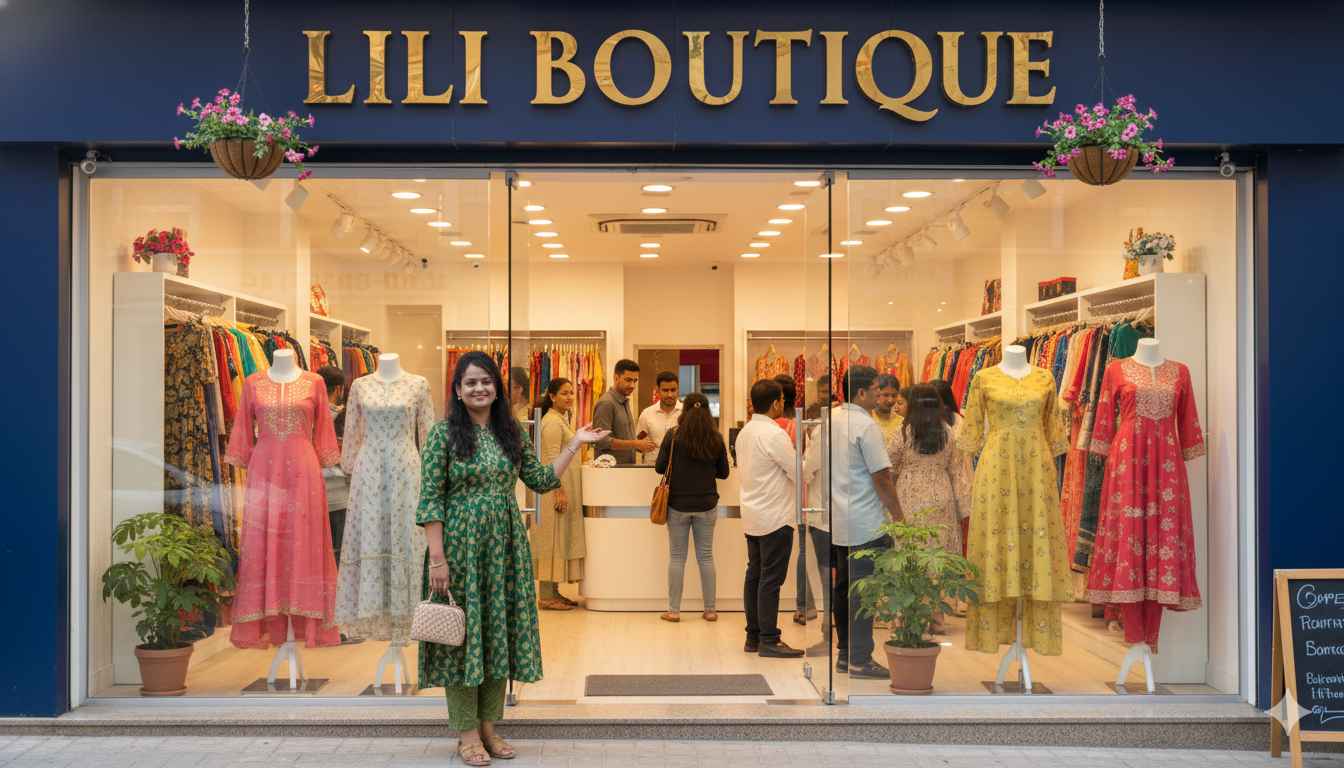 Mother and daughter in matching ethnic wear
